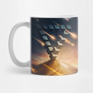 Abstract meteor shower Mug